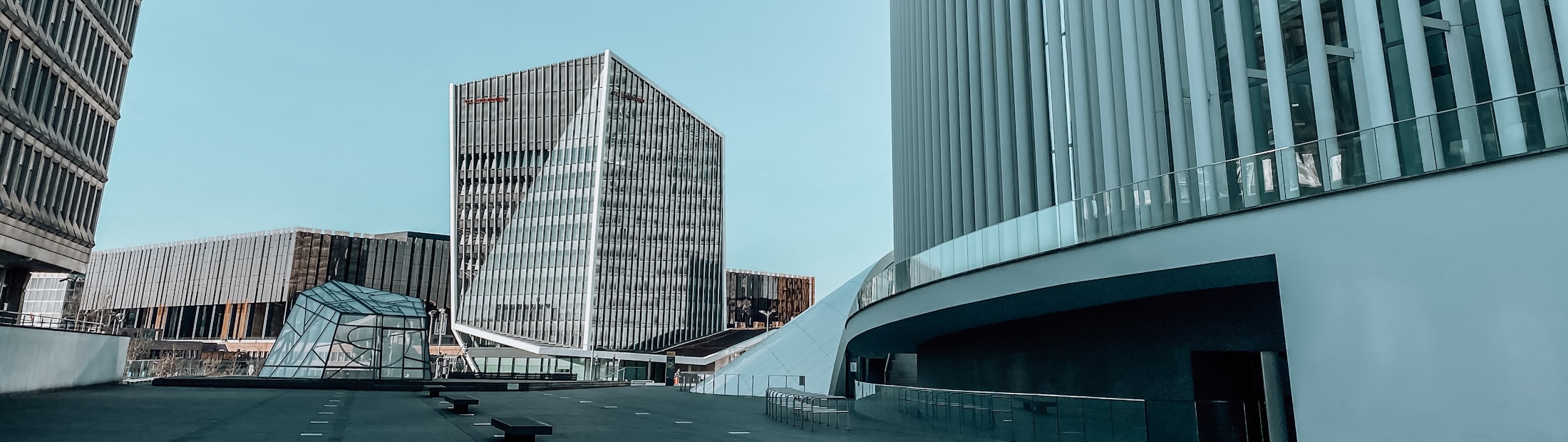 Modern architecture in Luxembourg's Kirchberg district